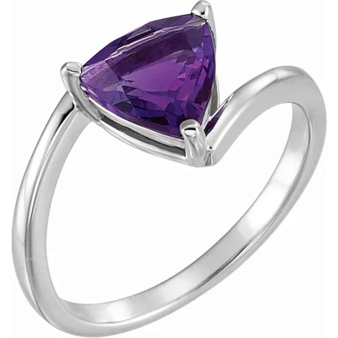 Purple Amethyst Engagement Ring With Meteorite | Jewelry by Johan - Jewelry  by Johan